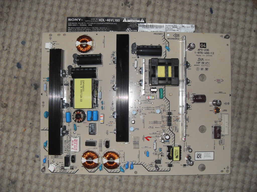 Sony 1-876-466-12 APS-236 1-474-089-12 Power Supply Board